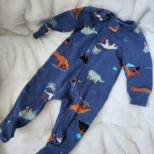Carter's Blue Dinosaur Print Kids Footie